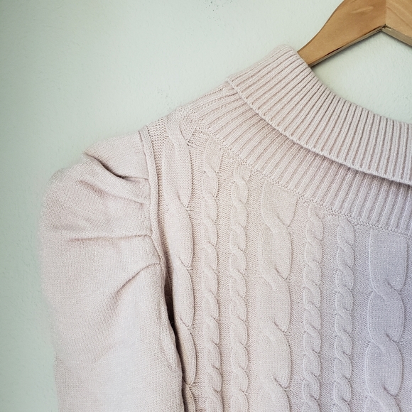 ❗SOLD❗Cable Knit One Shoulder Sweater - Picture 7 of 13